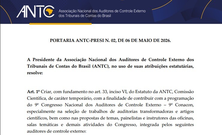 ANTC institui Comissão Científica do 9º CONACON