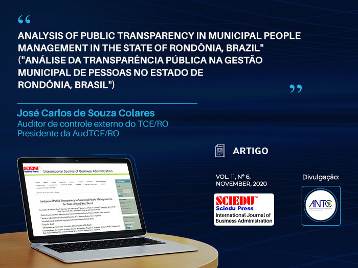 ARTIGO: Analysis of Public Transparency in Municipal People Management in the State of Rondônia, Brazil" ("Análise da transparência pública na gestão municipal de pessoas no estado de Rondônia, Brasil")