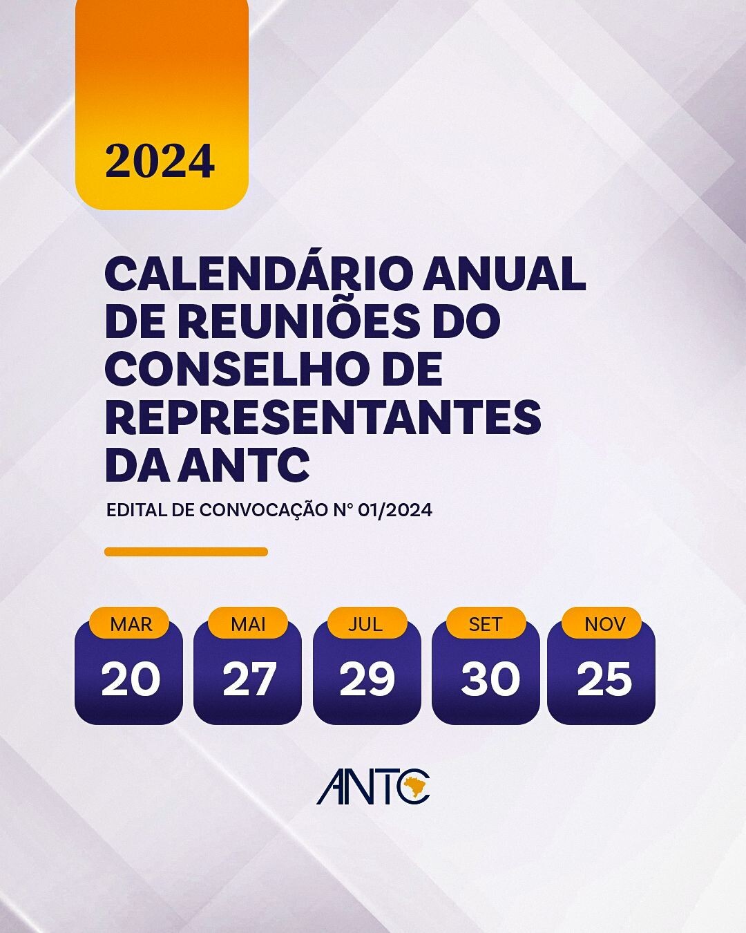 ANTC convoca reunião do Conselho de Representantes 2024